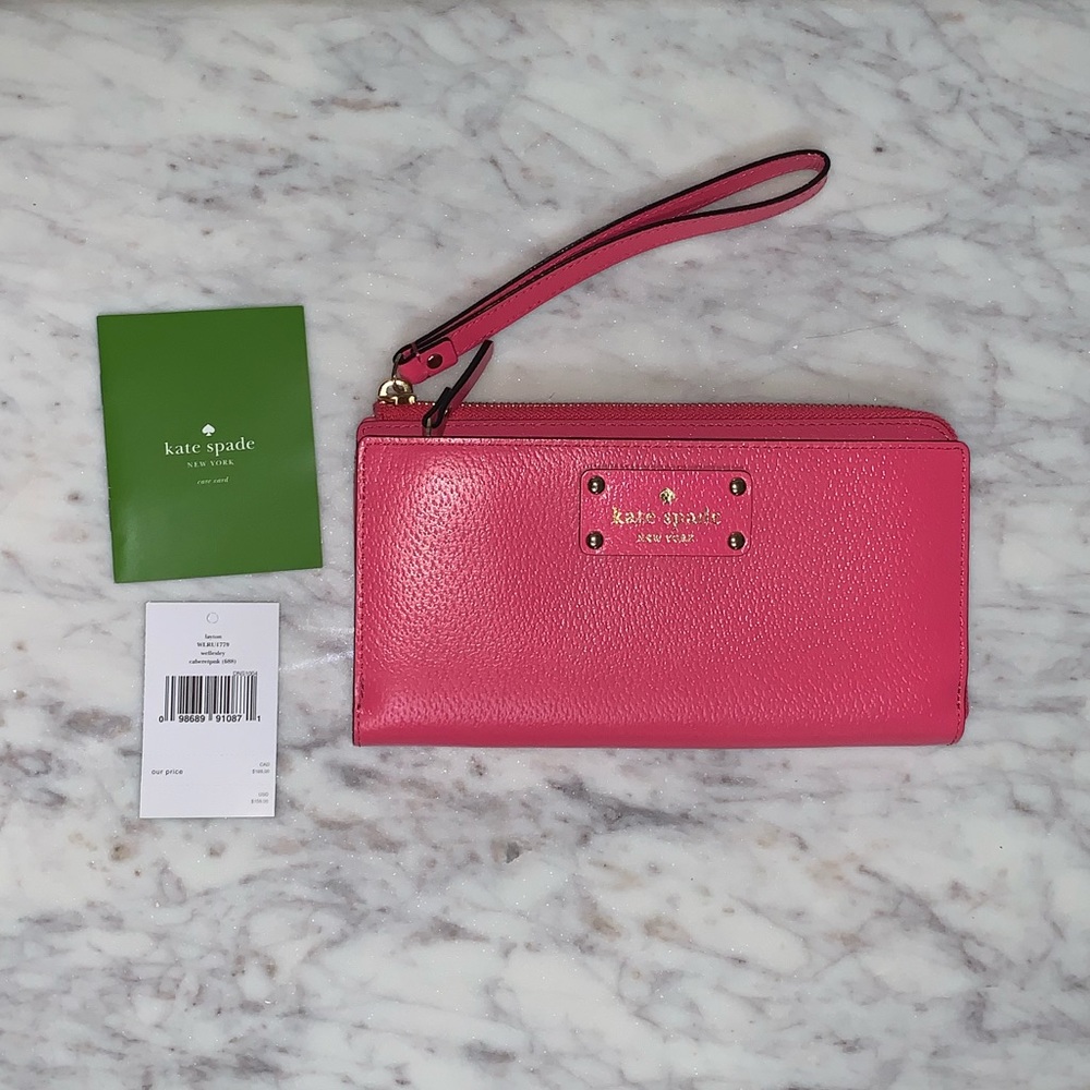 NWT Hot Pink Kate Spade Tech Wristlet Wallet